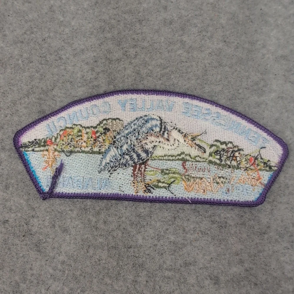 Tennessee Valley Council 1990 Alabama Heron Bird Embroidered Patch - Picture 2 of 3
